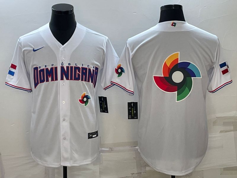 Men 2023 World Cub Blank White Nike MLB Jersey3->more jerseys->MLB Jersey